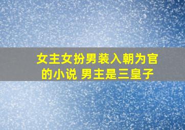 女主女扮男装入朝为官的小说 男主是三皇子